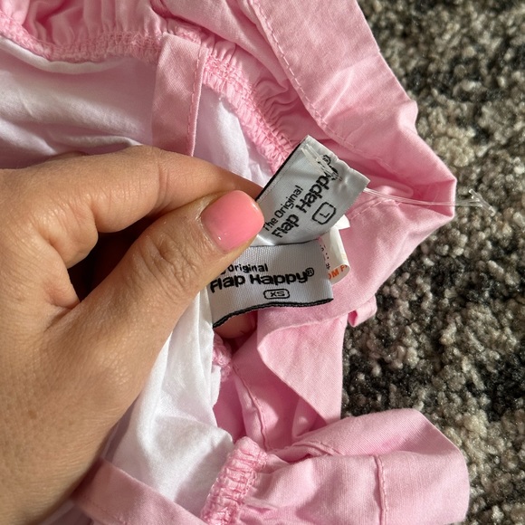 Flap happy pink summer ruffle cotton hats - Picture 2 of 2